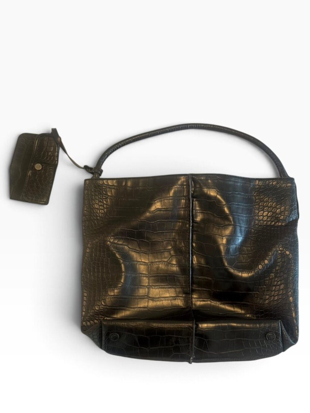Bag Simply Vera Vera Wang Croc Embossed Slouchy Hobo Bag